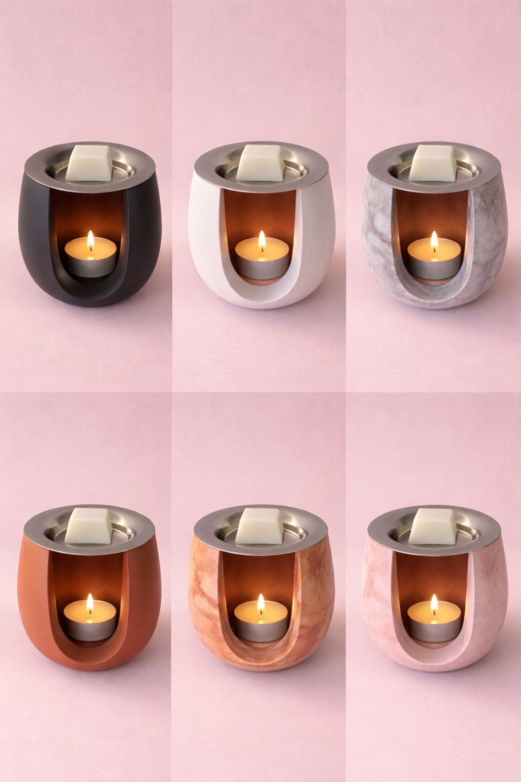 Nordic style wax melt warmer handmade Jesmonite — available in 6 colours Scottish Borders