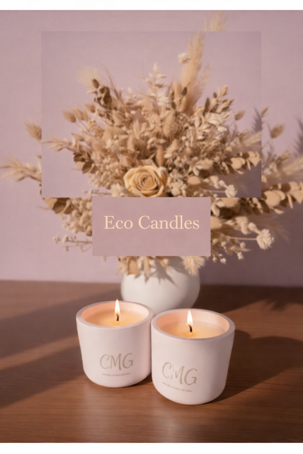 Eco-friendly Jesmonite candle handmade Scottish Borders — sustainable home fragrance